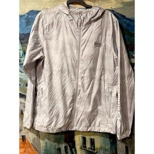 Women's Columbia Lightweight Hooded Wind Rain Jacket Packable Size L